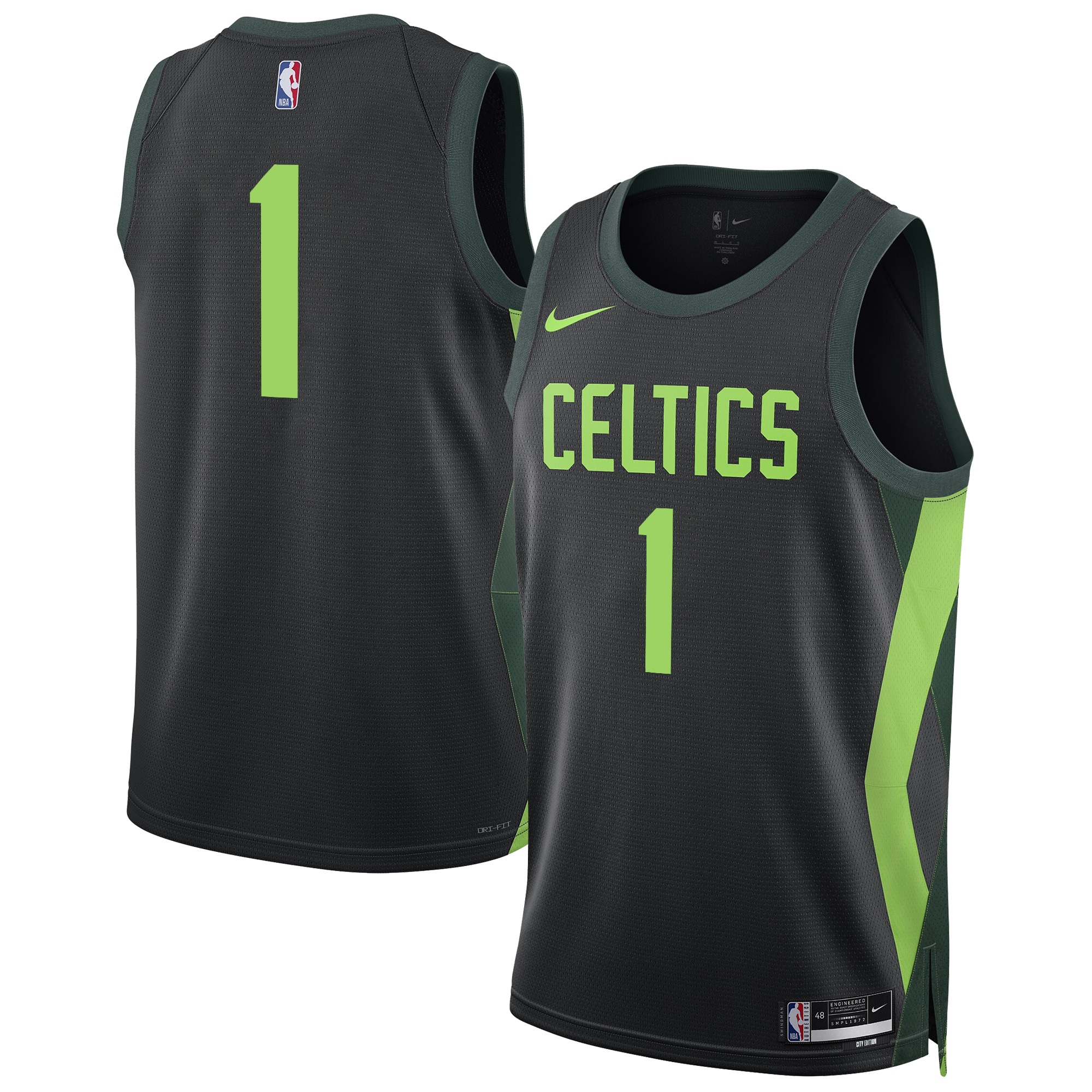 #1 Team Men's Boston Celtics 2024/25 City Edition Swingman City Edition Jersey - All Stitched