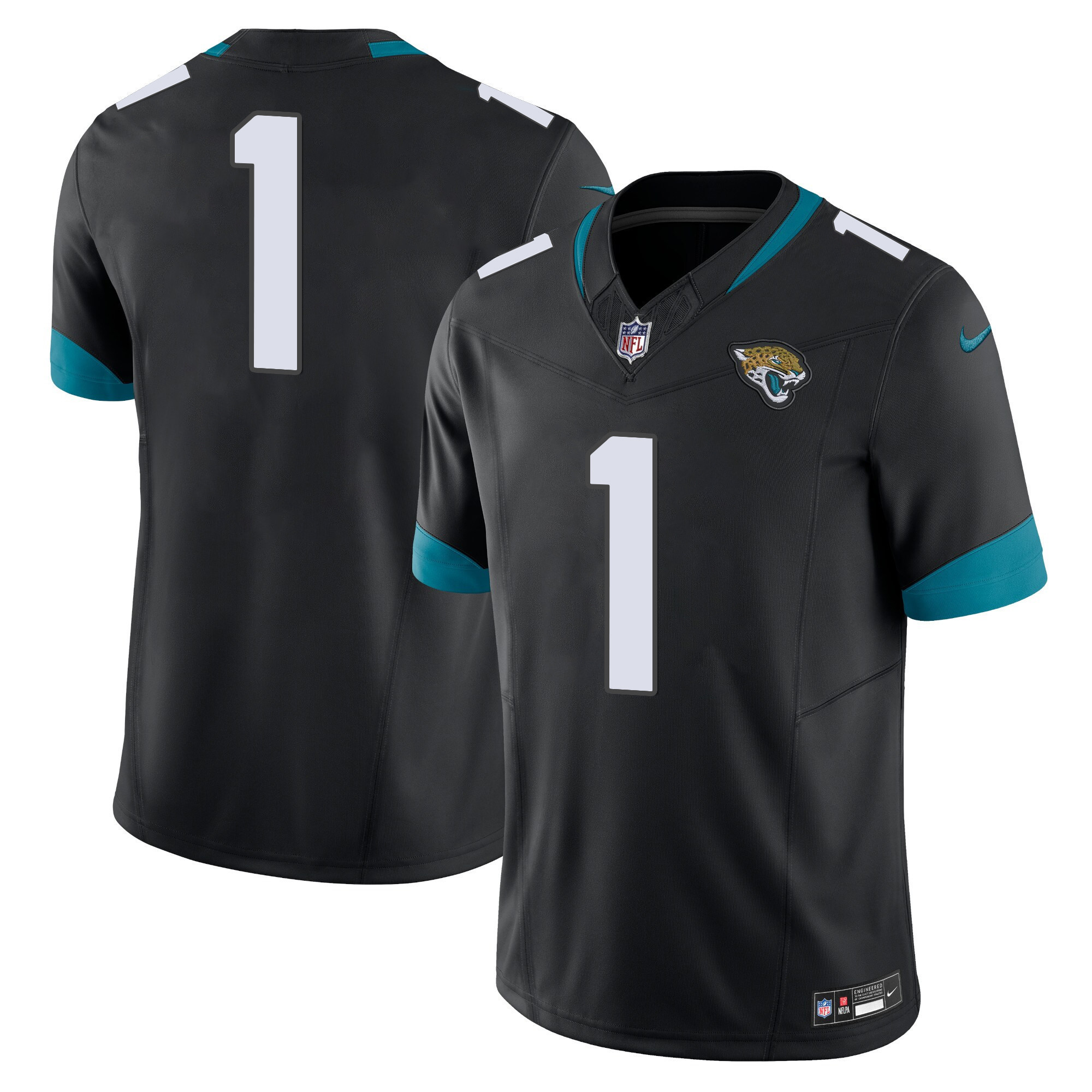 #1 Team Men's Jacksonville Jaguars Vapor Limited Black Jersey - All Stitched