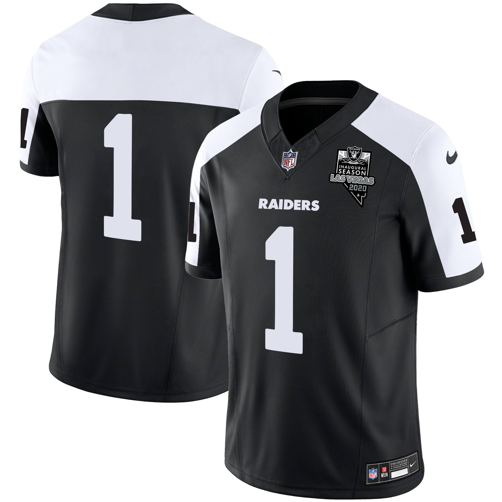 #1 Team Men's Las Vegas Raiders Vapor Limited Alternate Jersey - All Stitched