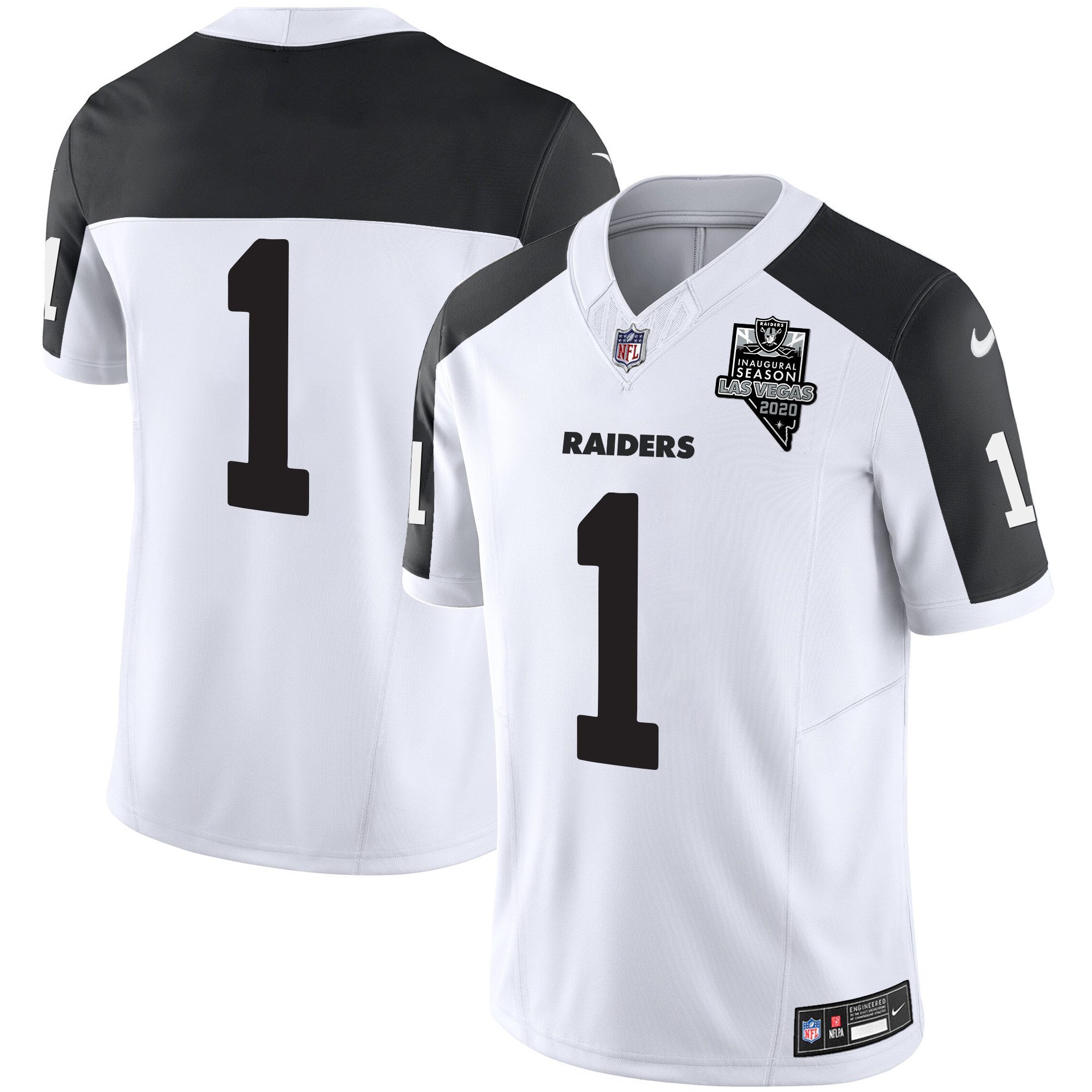 #1 Team Men's Las Vegas Raiders Vapor Limited Inverted Jersey - All Stitched