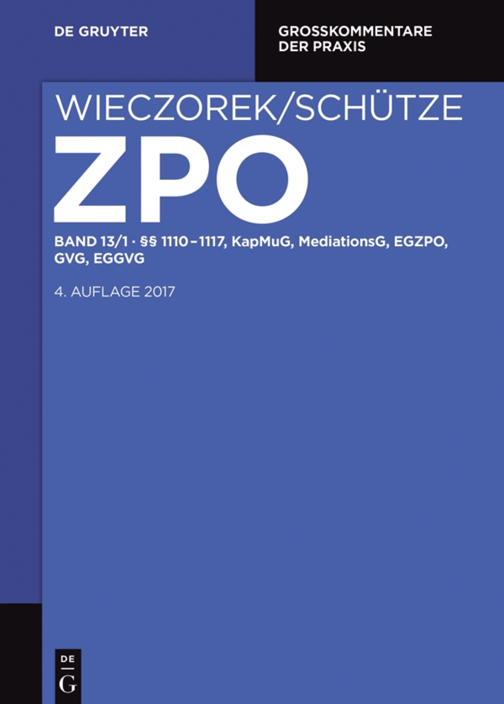 Â§Â§ 1110-1117, KapMuG, MediationsG, EGZPO, GVG, EGGVG 4th Edition â€“ PDF/EPUB Version Downloadable