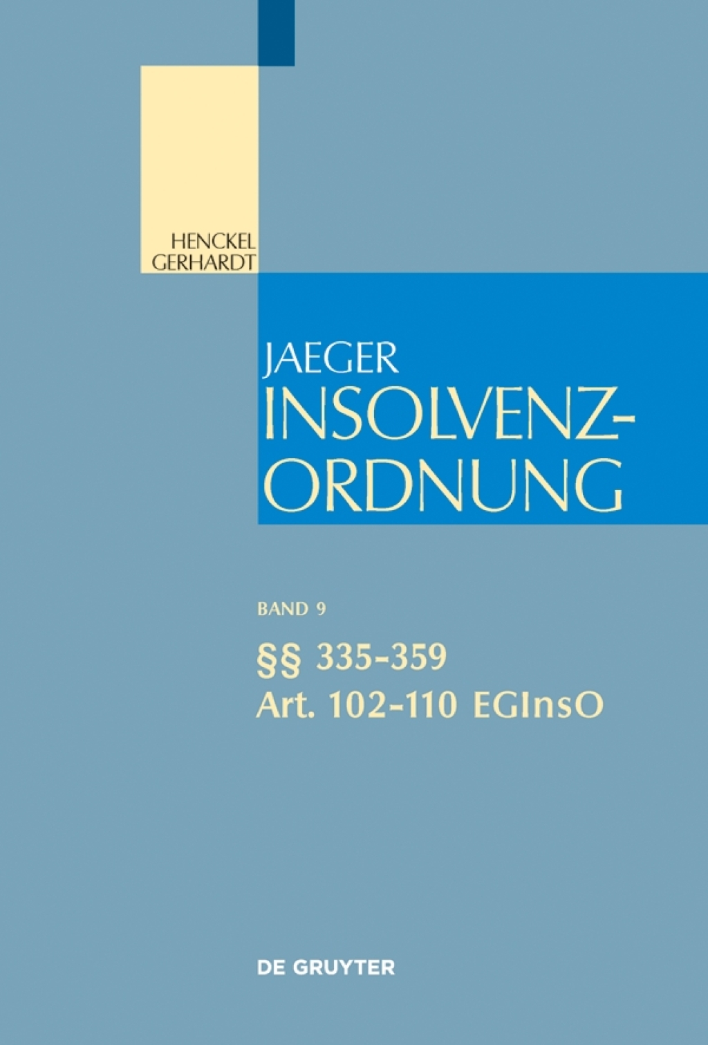 Â§Â§ 335-359; Art. 102-110 EGInsO 1st Edition â€“ PDF/EPUB Version Downloadable