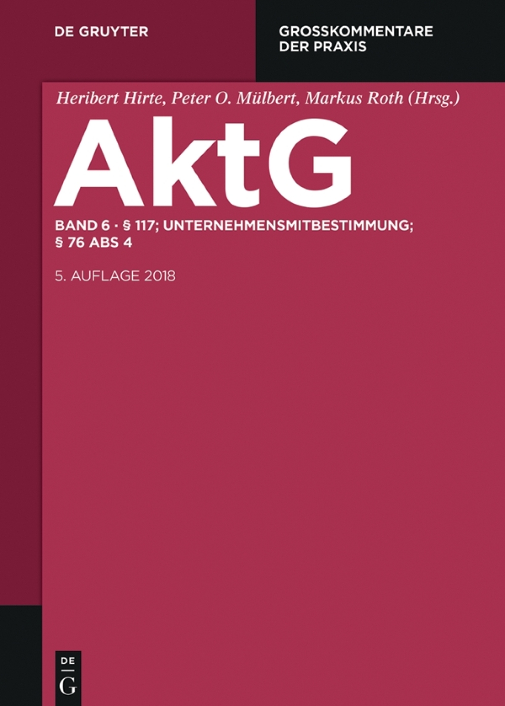 Â§ 117; MitbestR; Nachtrag Â§ 76 Abs 4 5th Edition â€“ PDF/EPUB Version Downloadable