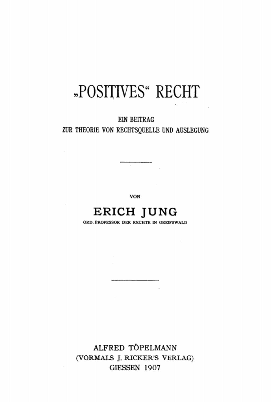 â€œPositivesâ€ Recht 1st Edition â€“ PDF/EPUB Version Downloadable