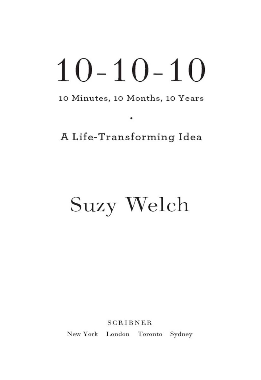 10-10-10 A Life-Transforming Idea - (PDF/EPUB Version)
