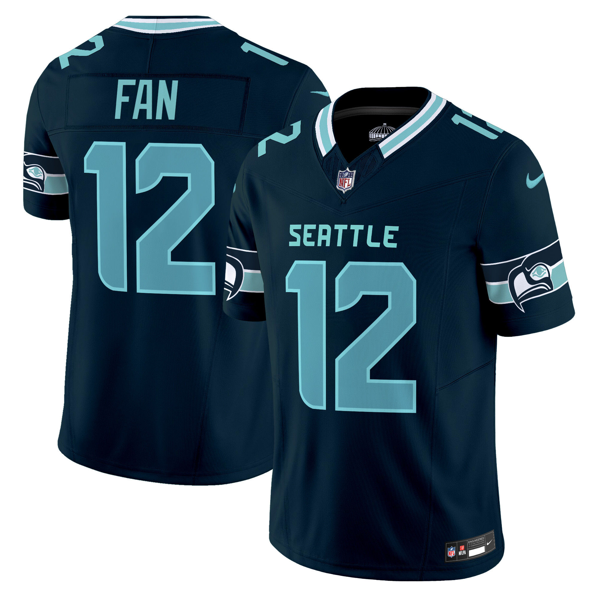 12Th Fan Men's Seattle Seahawks "Seattle City" Vapor Limited Navy Jersey - All Stitched
