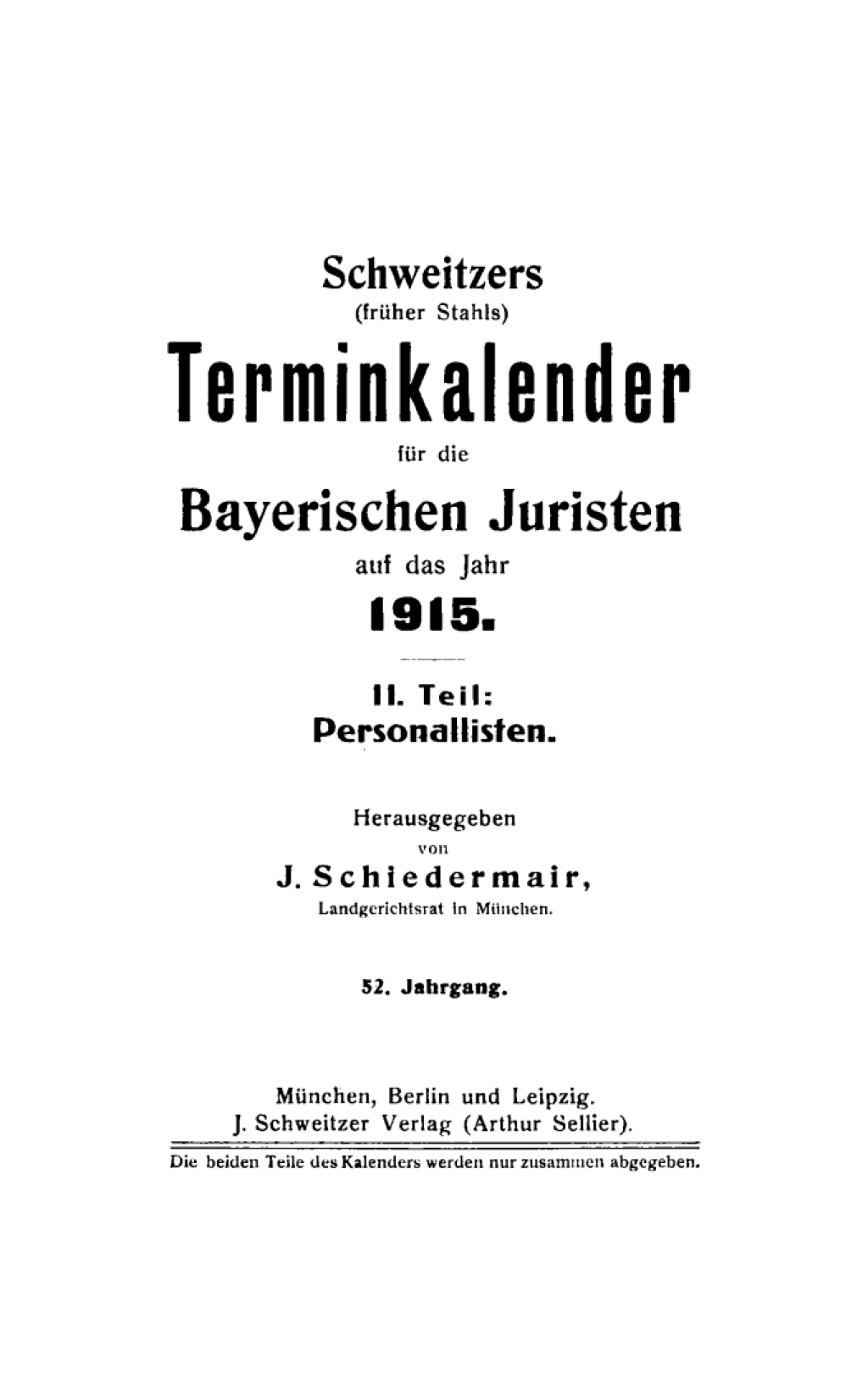 1915, Teil 2: Personallisten 1st Edition â€“ PDF/EPUB Version Downloadable