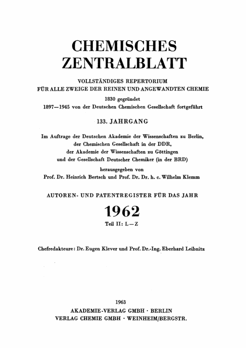 1962, Teil II: L - Z 1st Edition â€“ PDF/EPUB Version Downloadable