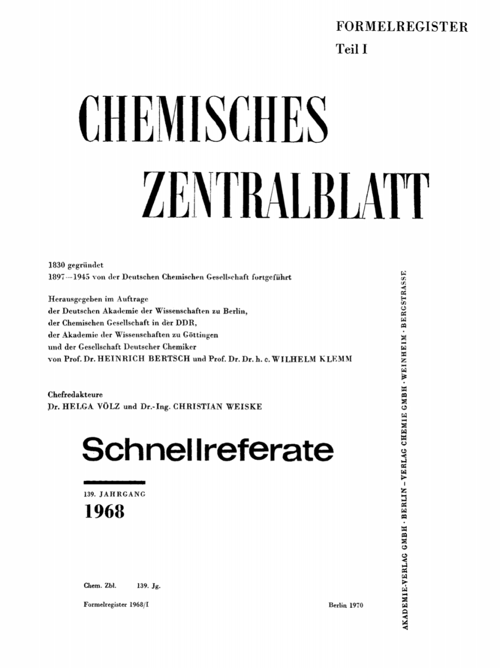 1968, Formelregister, Teil 1 1st Edition â€“ PDF/EPUB Version Downloadable