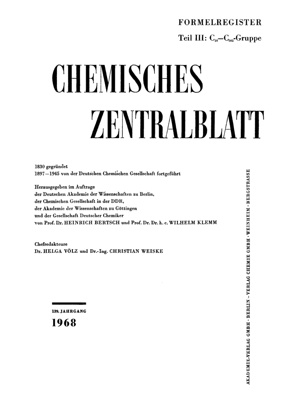 1968, Teil 3: C16â€“C562 - Gruppe 1st Edition â€“ PDF/EPUB Version Downloadable