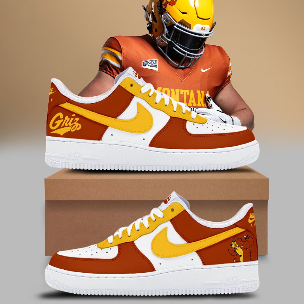 1995 Montana Grizzlies Throwbacks Uniform New AF1 Shoes