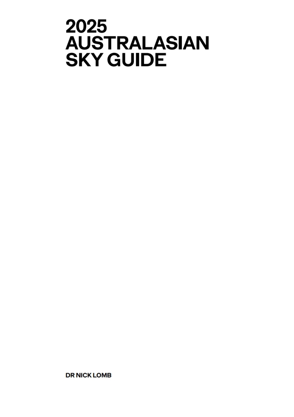 2025 Australasian Sky Guide - (PDF/EPUB Version)
