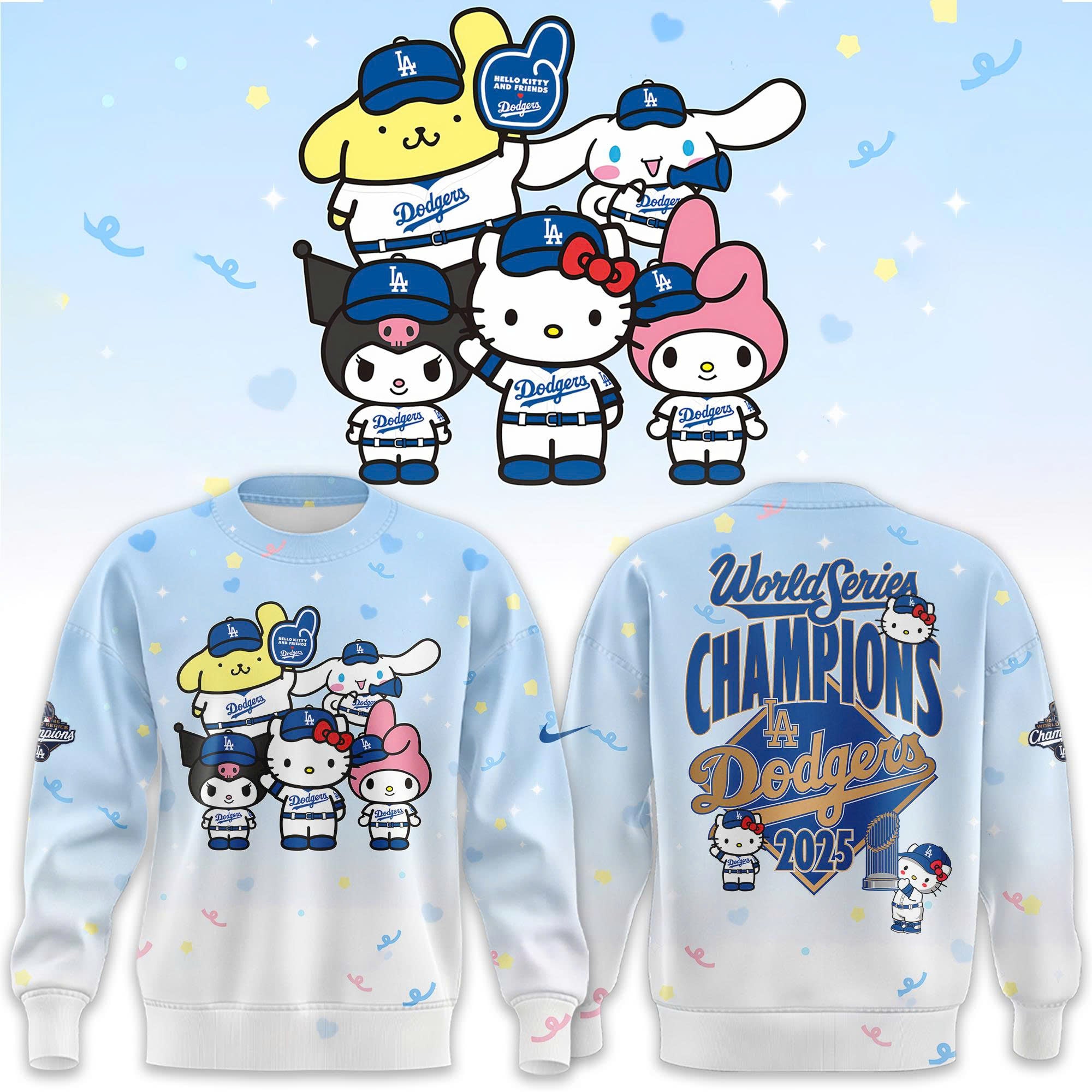2025 HELLO KITTY x DODGERS CHAMPIONS Sweater