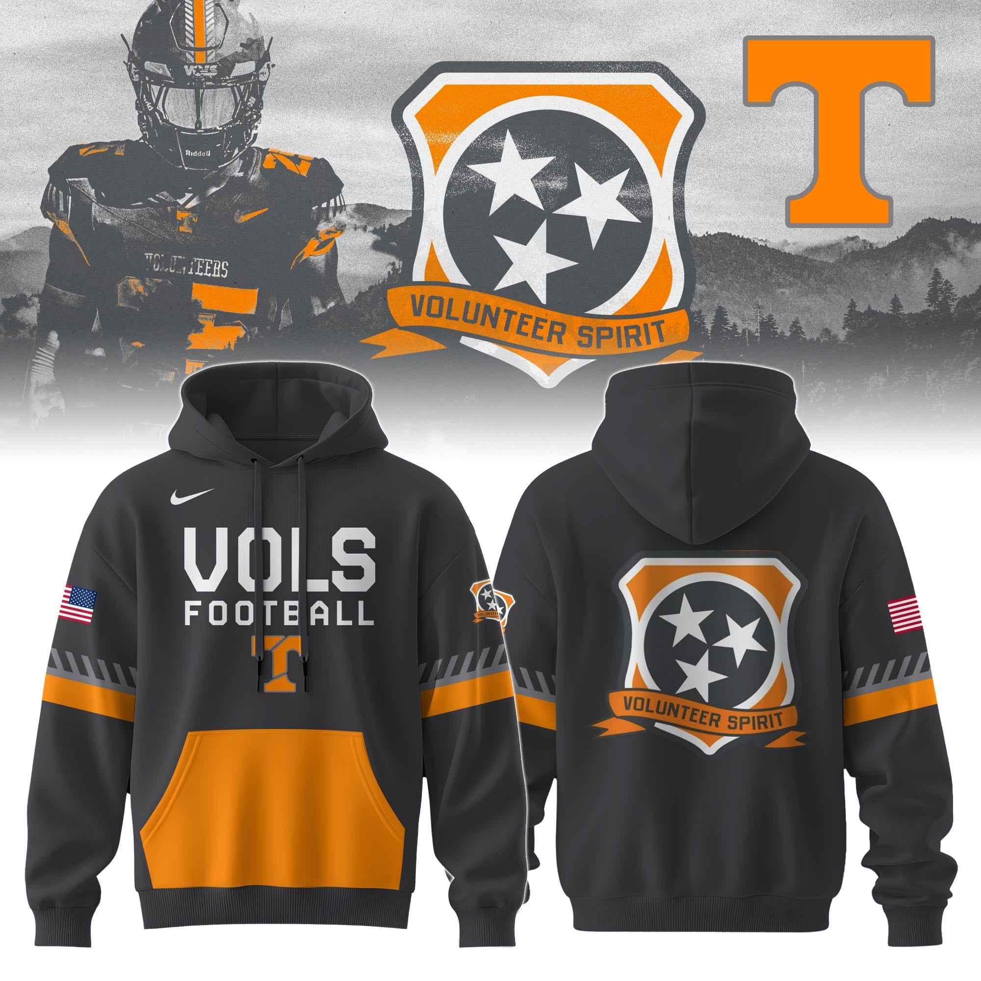 2025 Tennessee Grey Football Hoodie Limited Edition