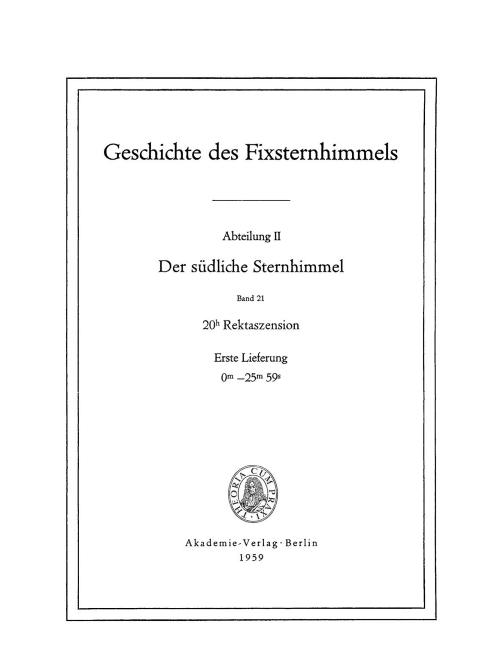20h Rektaszension, Lieferung 1: 0mâ€“25m59s 1st Edition â€“ PDF/EPUB Version Downloadable