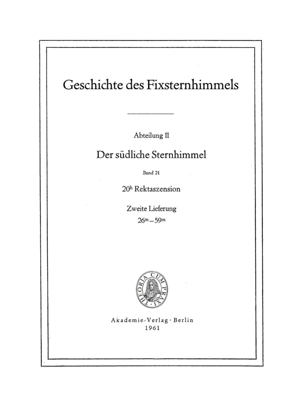 20h Rektaszension, Lieferung 2. 26mâ€“59m 1st Edition â€“ PDF/EPUB Version Downloadable