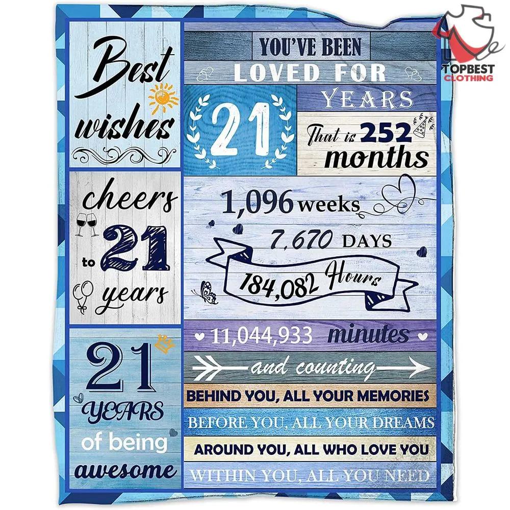 21St Birthday Gifts For Daughter Granddaughter Blanket 21 Years Old Gifts Ideal For Her - TopBestClothing