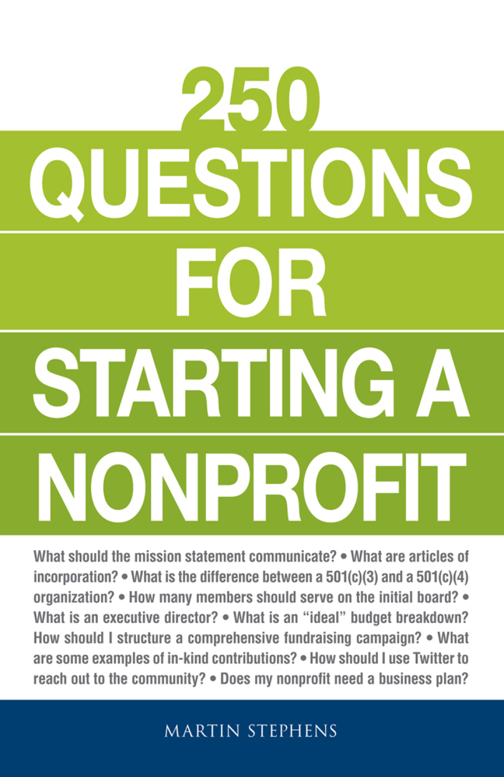250 Questions for Starting a Nonprofit - (PDF/EPUB Version)