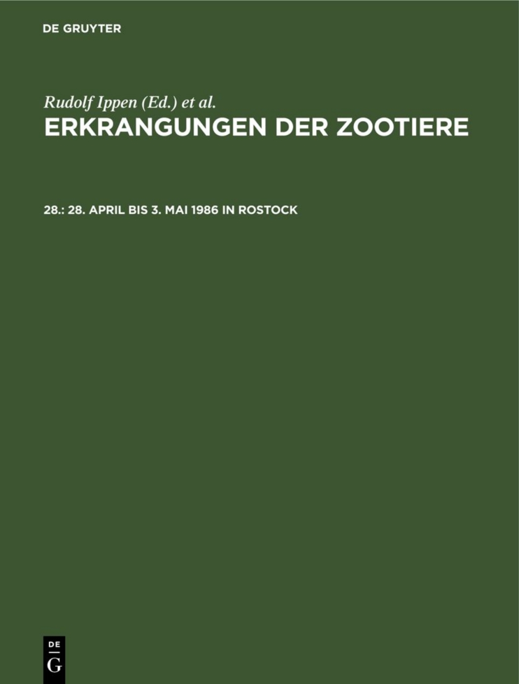 28. April bis 3. Mai 1986 in Rostock 1st Edition â€“ PDF/EPUB Version Downloadable