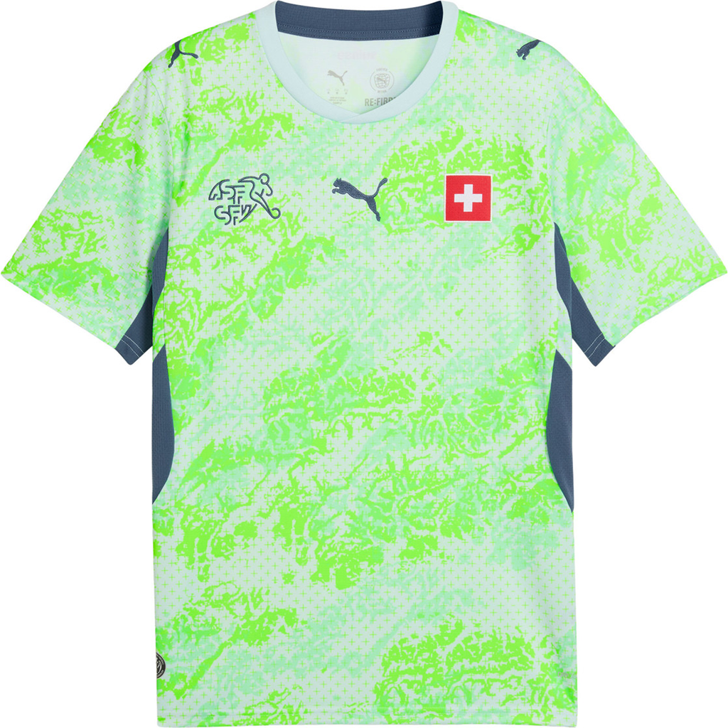 Switzerland 2026 Away Football Shirt Sea Glass-Dark Indigo
