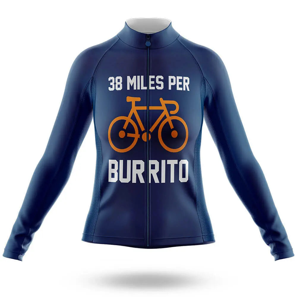 38 Miles - Navy - Women - Cycling Long Sleeve Jersey