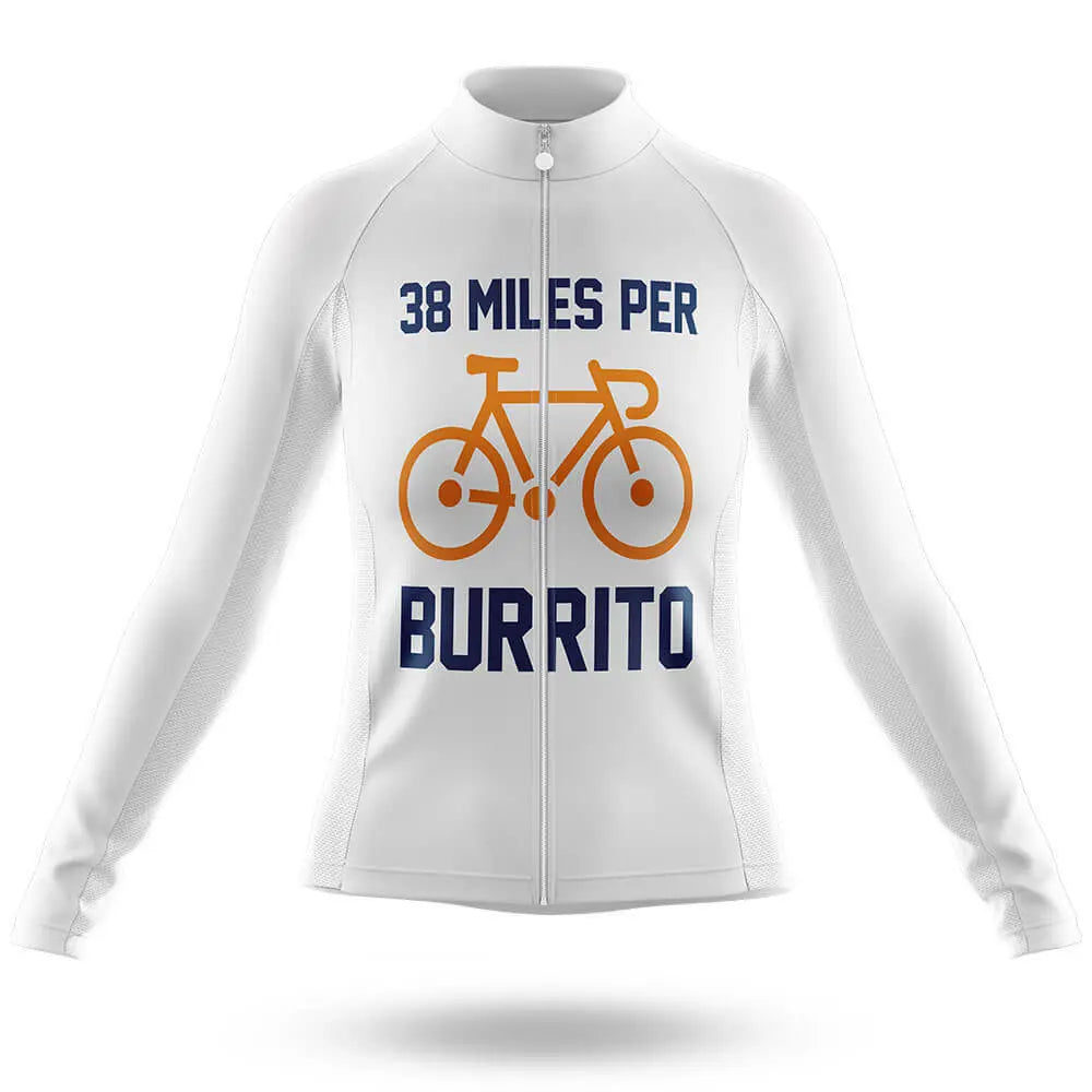 38 Miles - White - Women - Cycling Long Sleeve Jersey