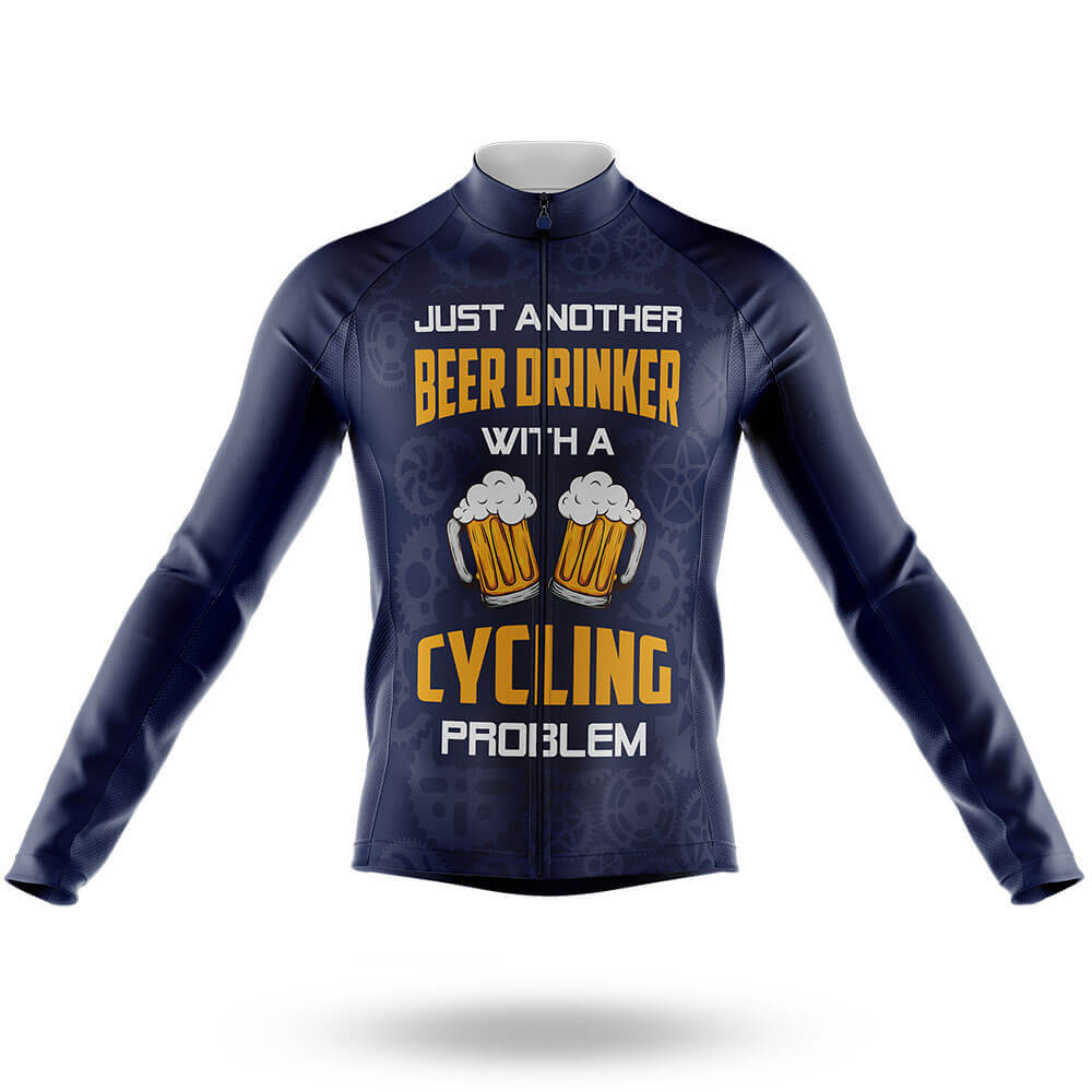 A Beer Drinker V4 - Men's Cycling Long Sleeve Jersey
