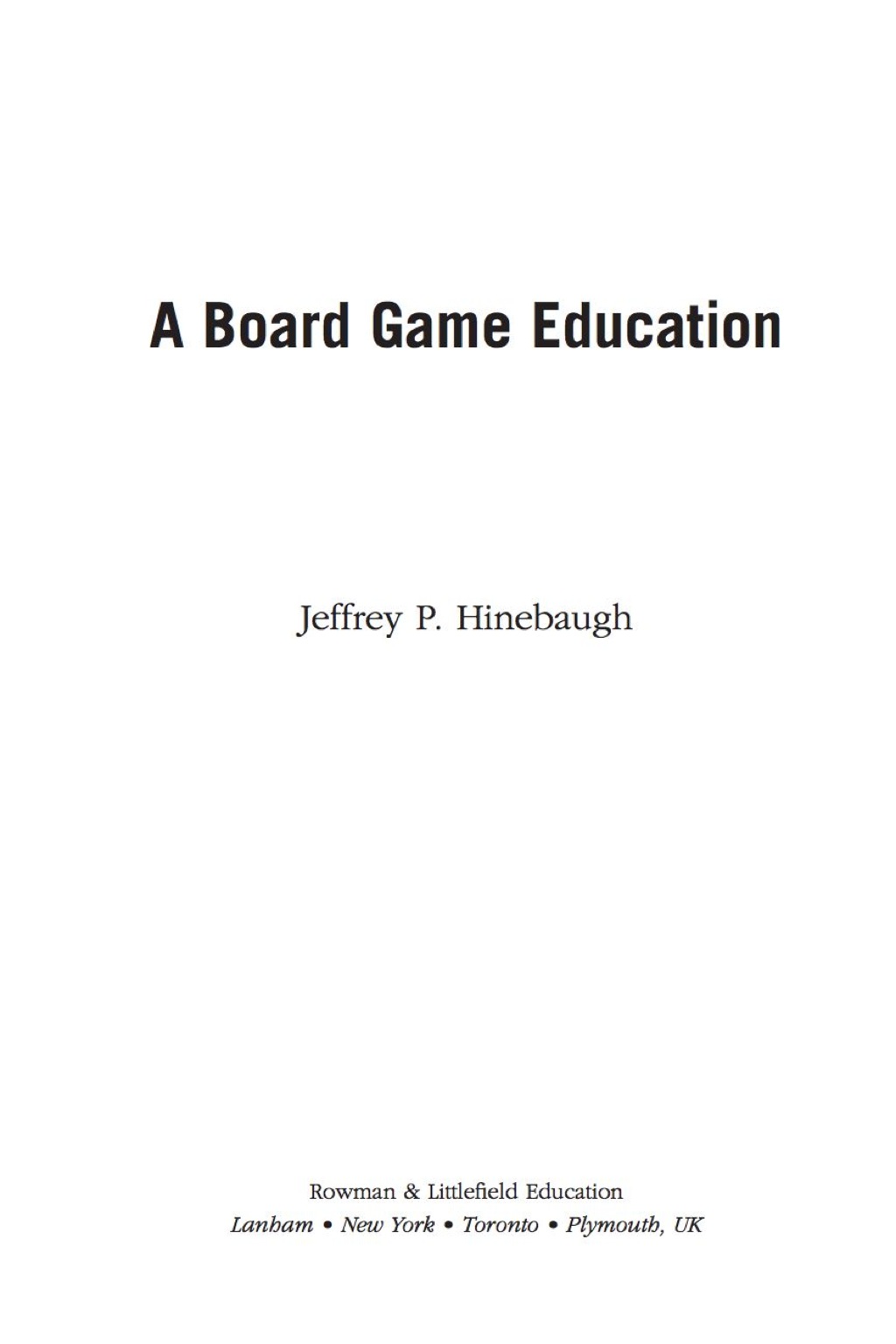 A Board Game Education - (PDF/EPUB Version)