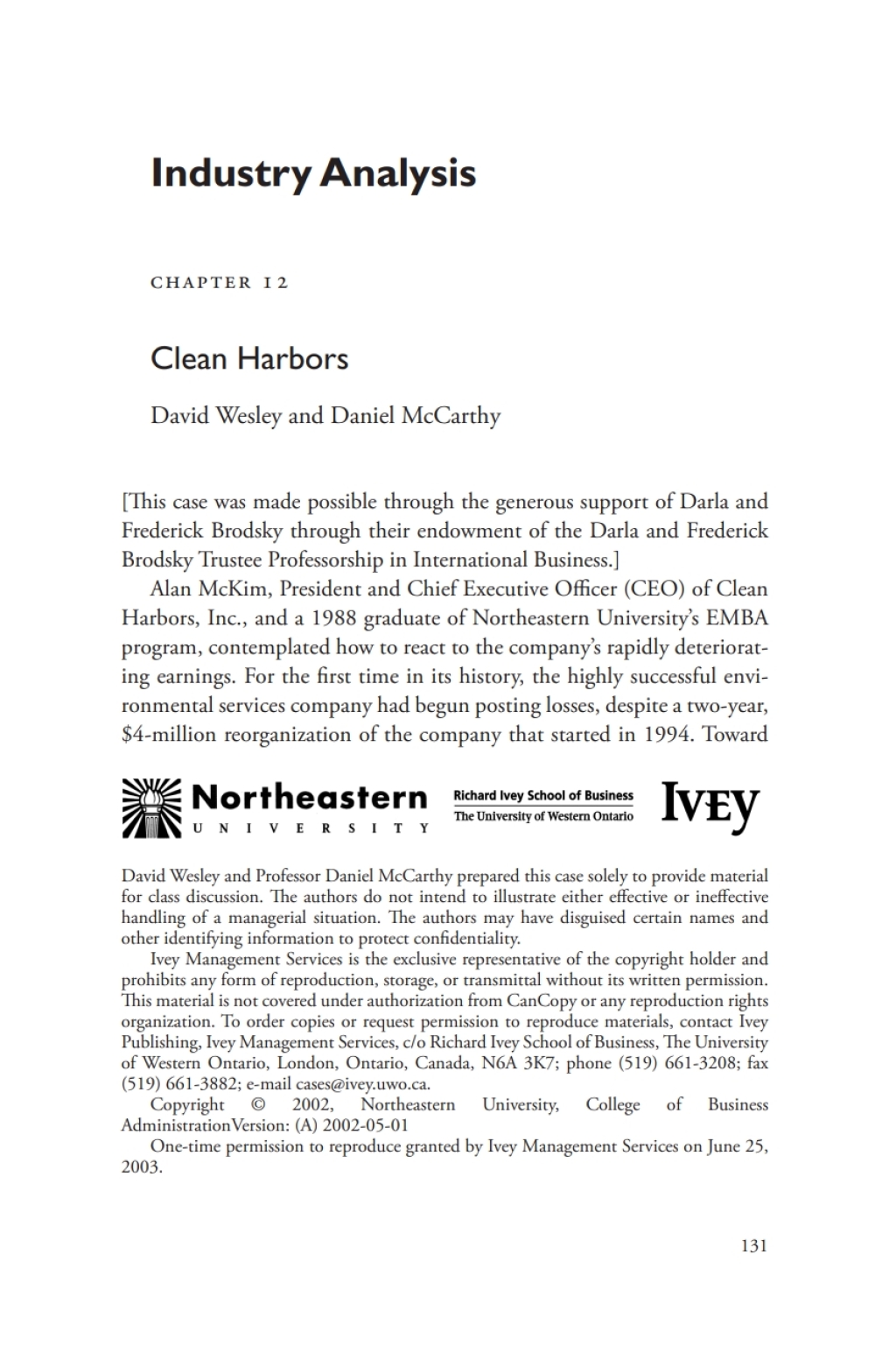 A Casebook on Corporate Renewal, Ch. 12 - Clean Harbors 2nd Edition - (PDF/EPUB Version)