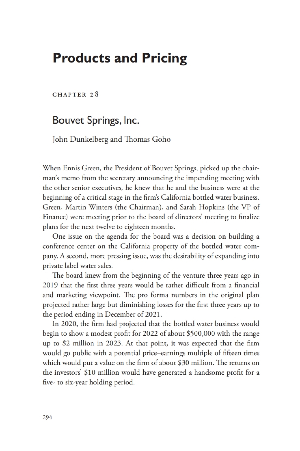 A Casebook on Corporate Renewal, Ch. 28 - Bouvet Springs, Inc. 2nd Edition - (PDF/EPUB Version)