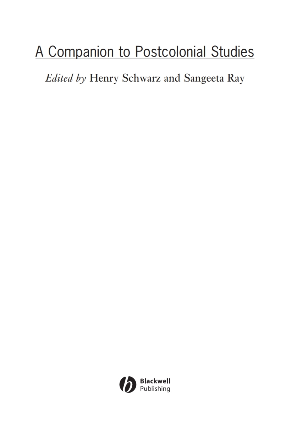 A Companion to Postcolonial Studies 1st Edition â€“ PDF/EPUB Version Downloadable