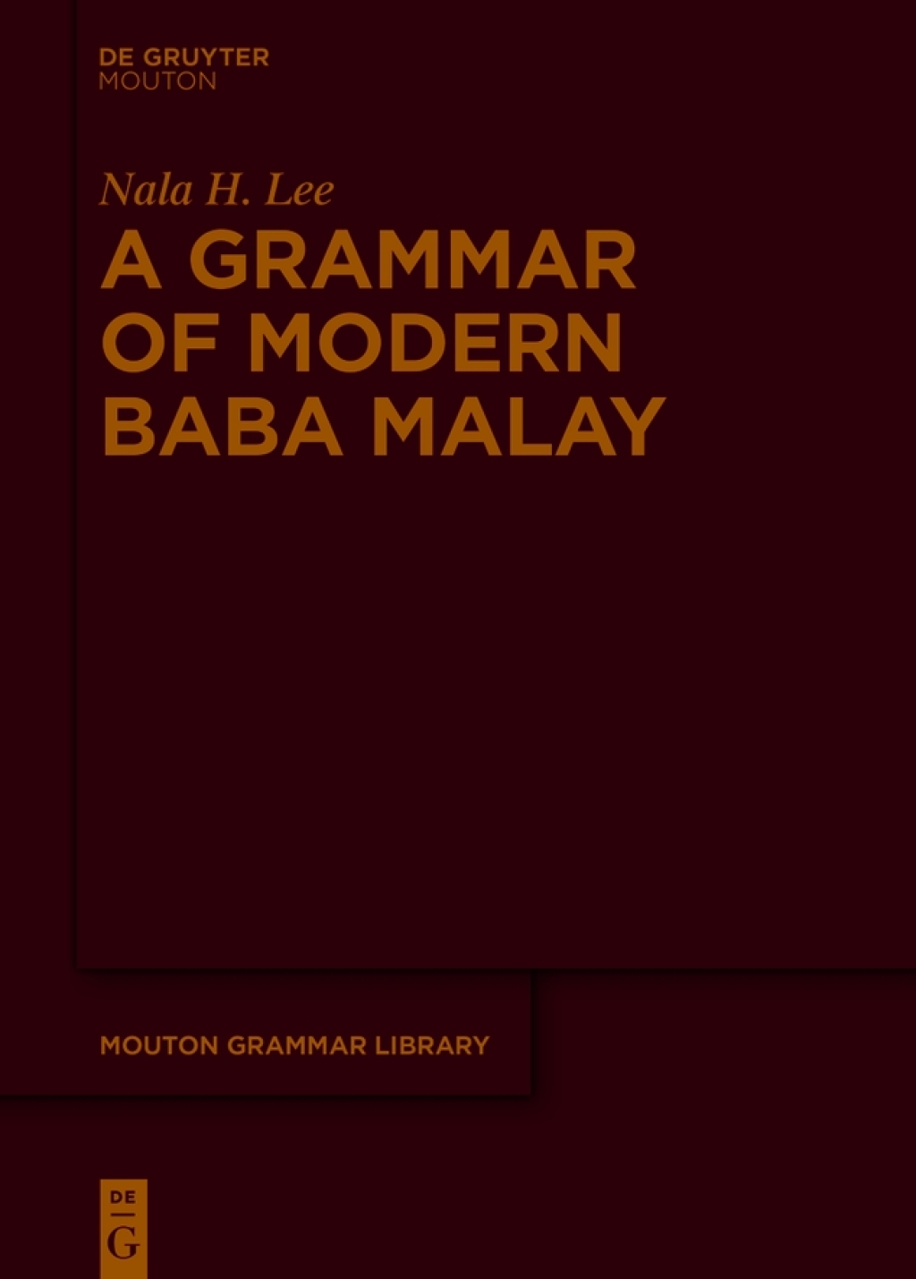 A Grammar of Modern Baba Malay 1st Edition â€“ PDF/EPUB Version Downloadable