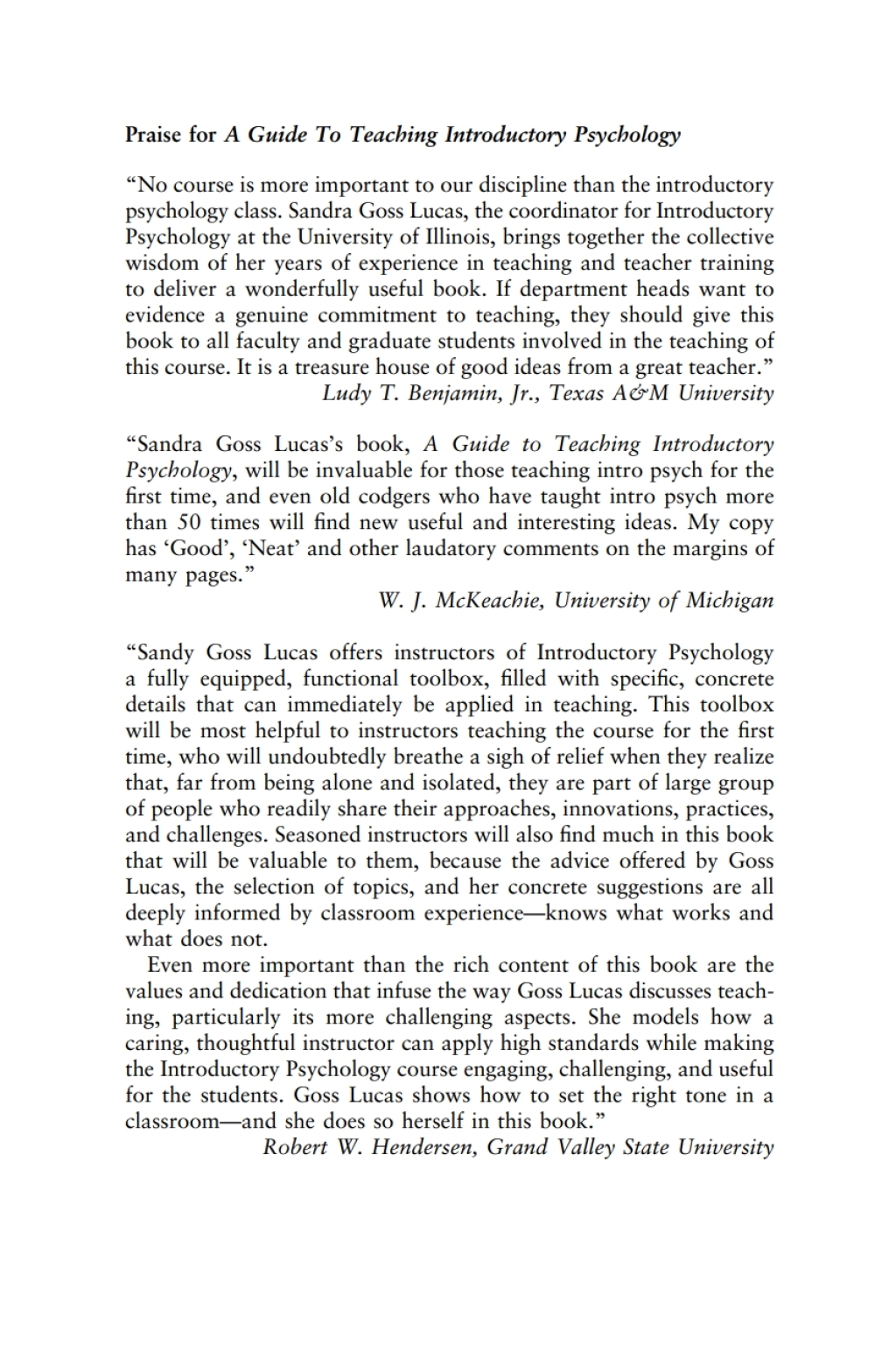 A Guide to Teaching Introductory Psychology 1st Edition - (PDF/EPUB Version)