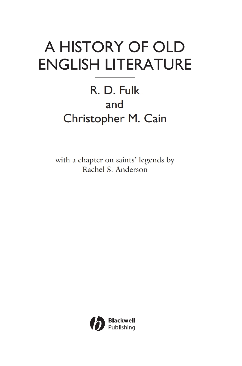 A History of Old English Literature 1st Edition â€“ PDF/EPUB Version Downloadable