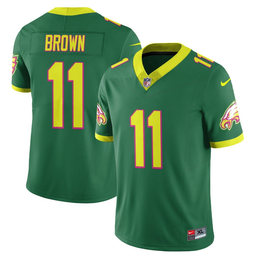A J Brown Men's Philadelphia Eagles City Edition Vapor Limited Green Jersey - All Stitched