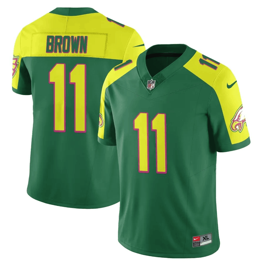 A J Brown Men's Philadelphia Eagles City Edition Vapor Limited Green Jersey - All Stitched