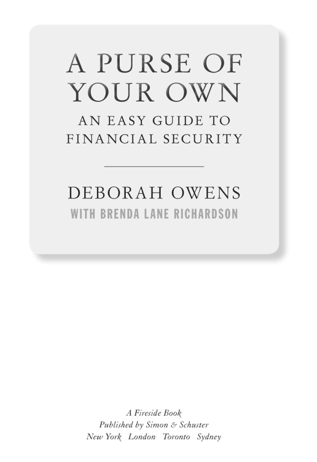 A Purse of Your Own An Easy Guide to Financial Security - (PDF/EPUB Version)