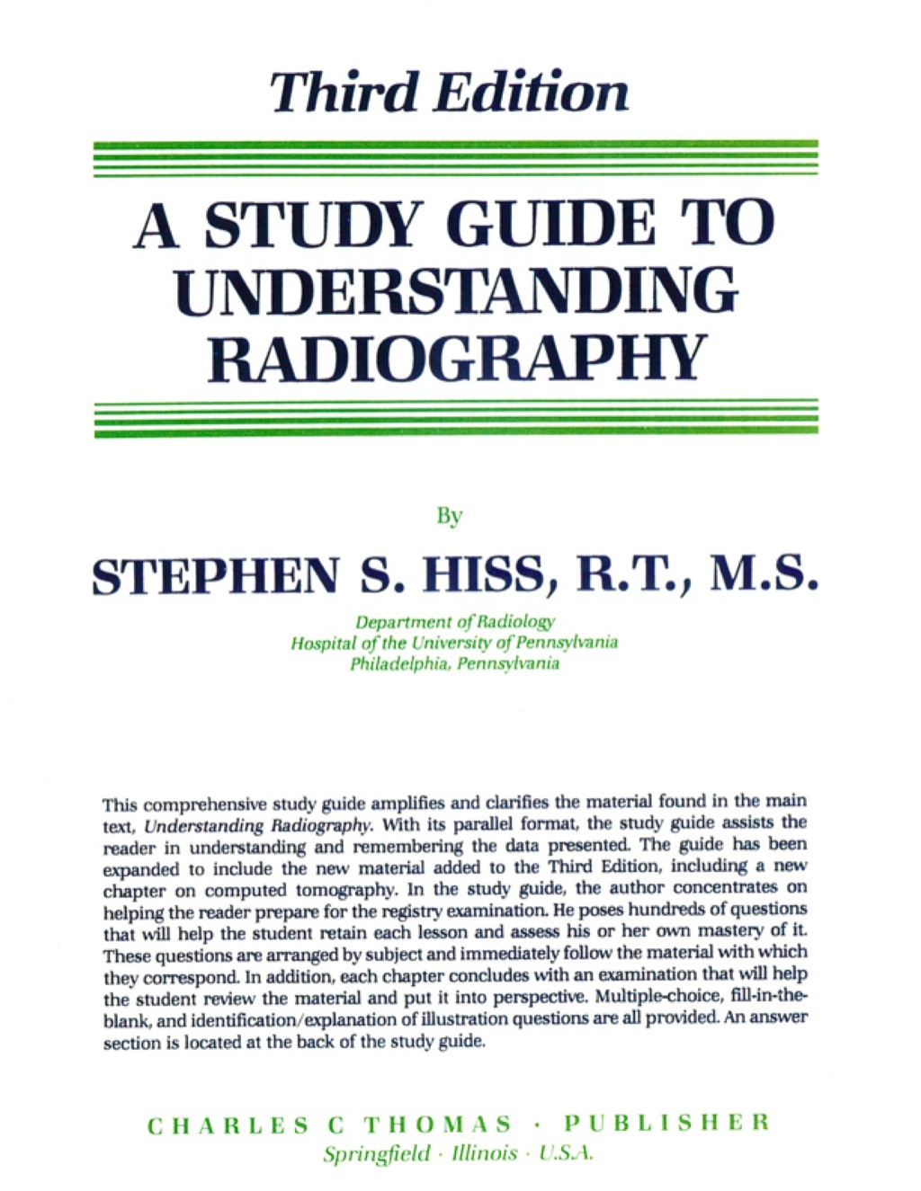 A Study Guide to Understanding Radiography 3rd Edition â€“ PDF/EPUB Version Downloadable