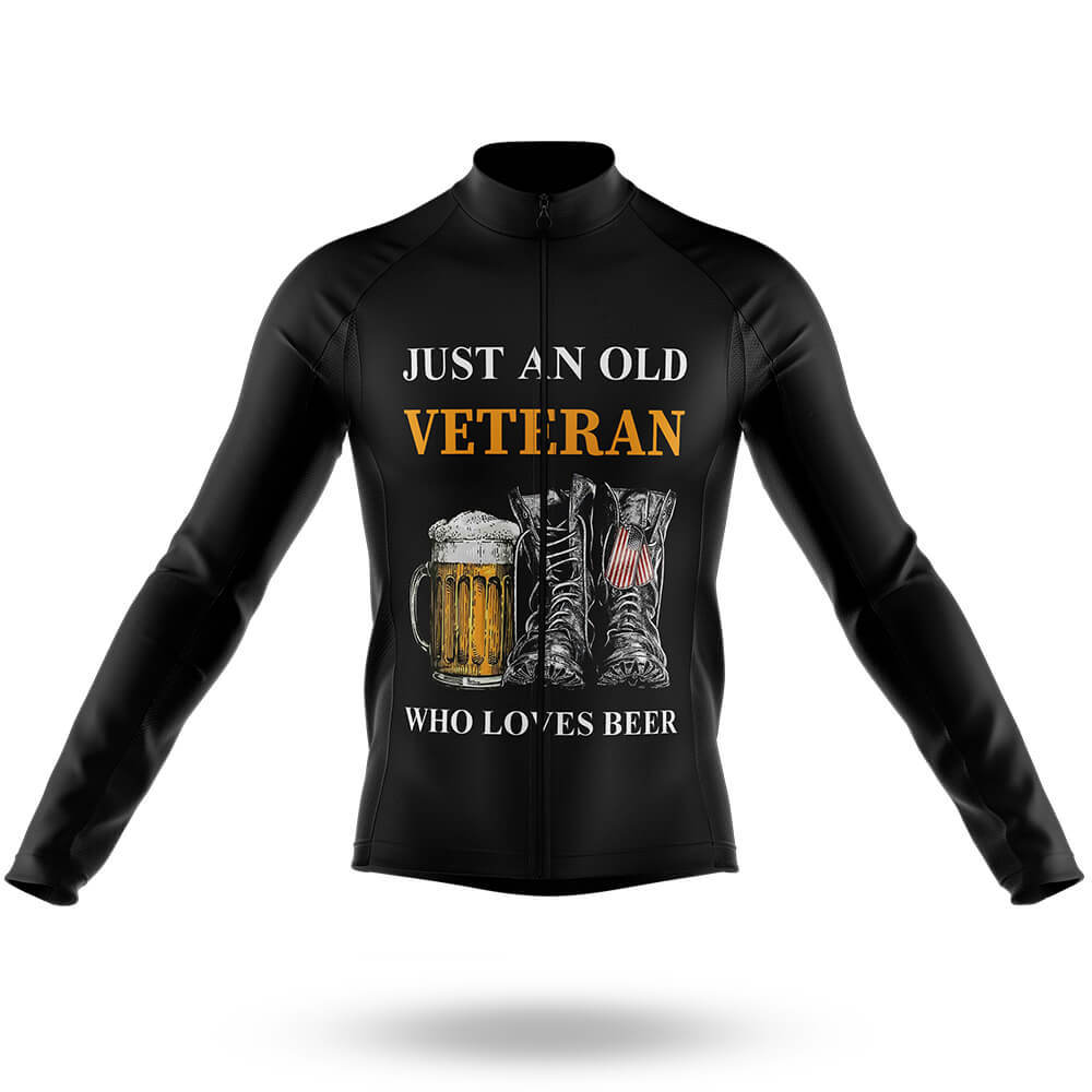 A Veteran Loves Beer - Men's Cycling Long Sleeve Jersey