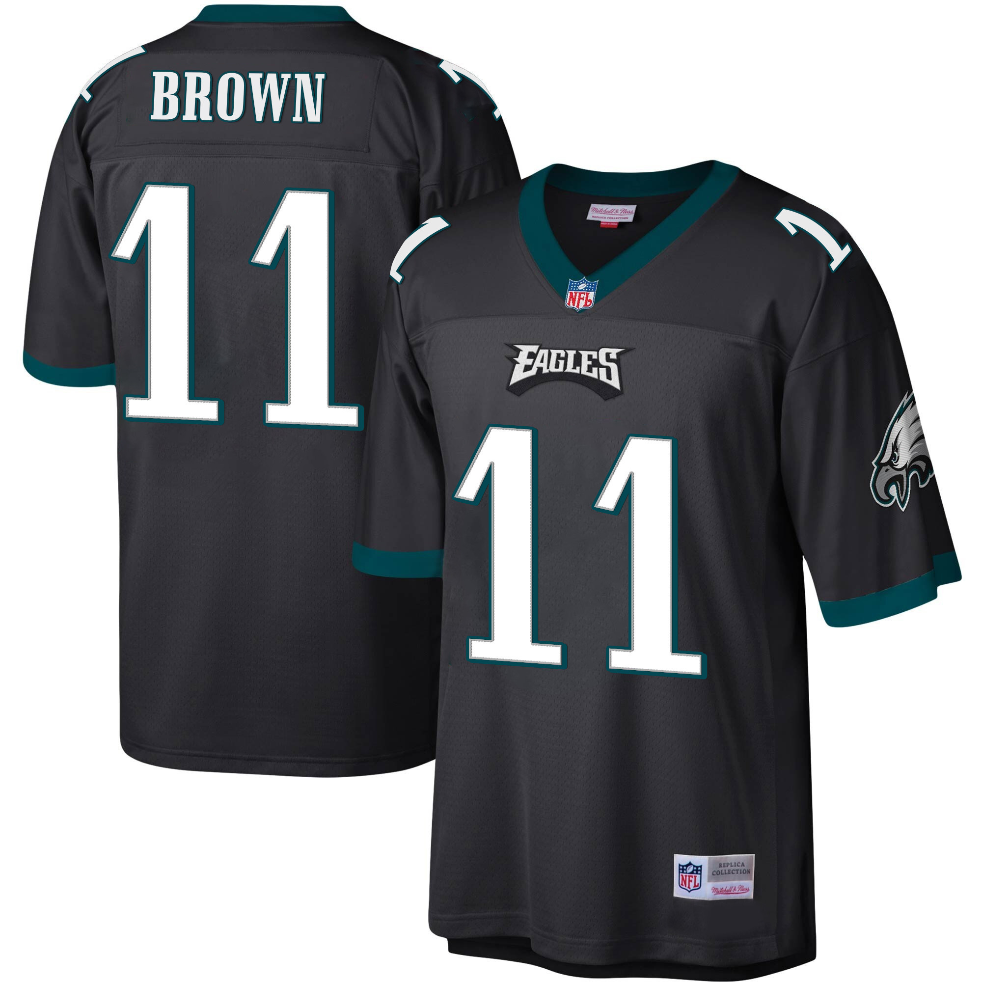 A.J. Brown Men's Philadelphia Eagles Big & Tall Legacy Black Jersey - All Stitched