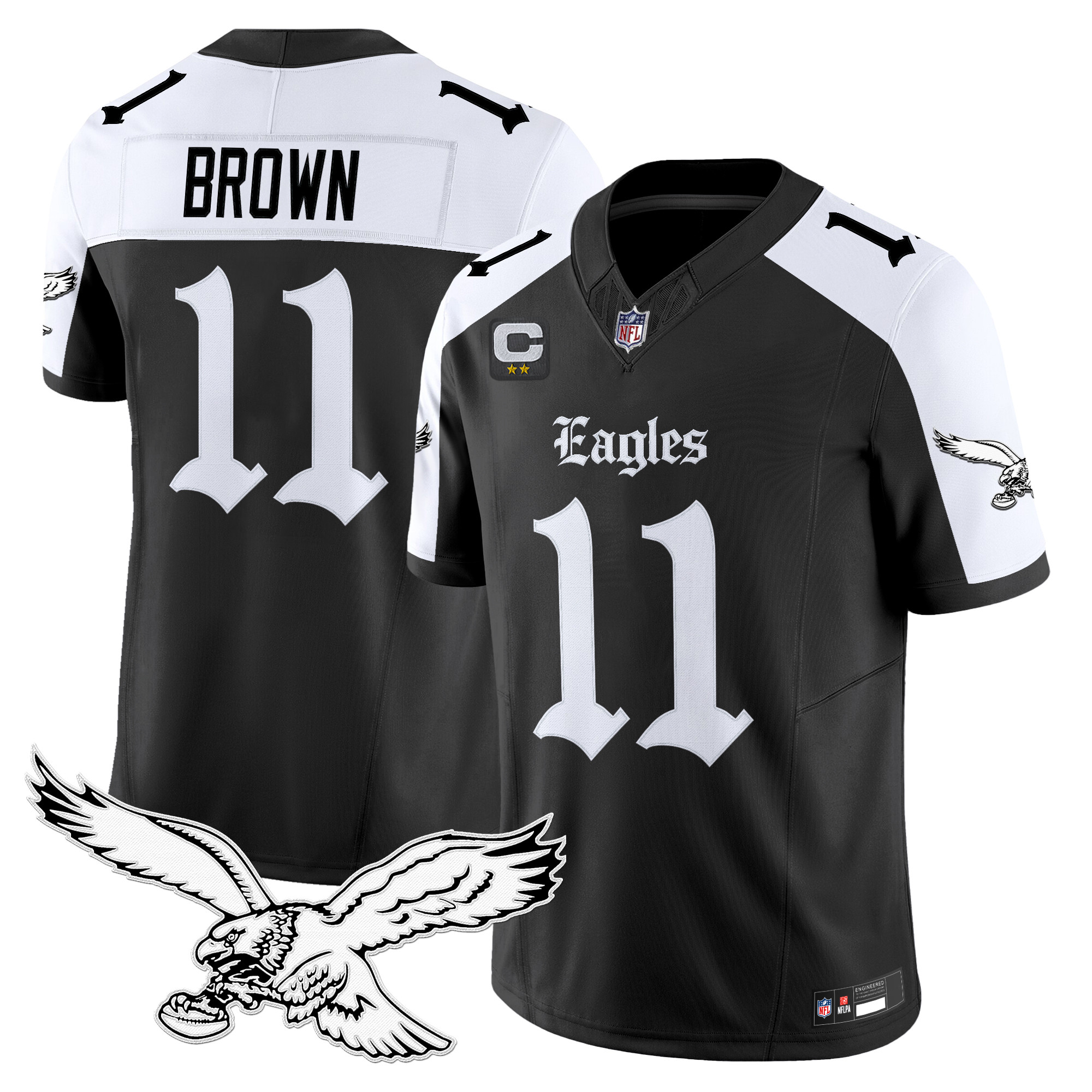 A.J. Brown Men's Philadelphia Eagles 'Gothic Philly Edition' Vapor Limited Alternate Jersey - All Stitched