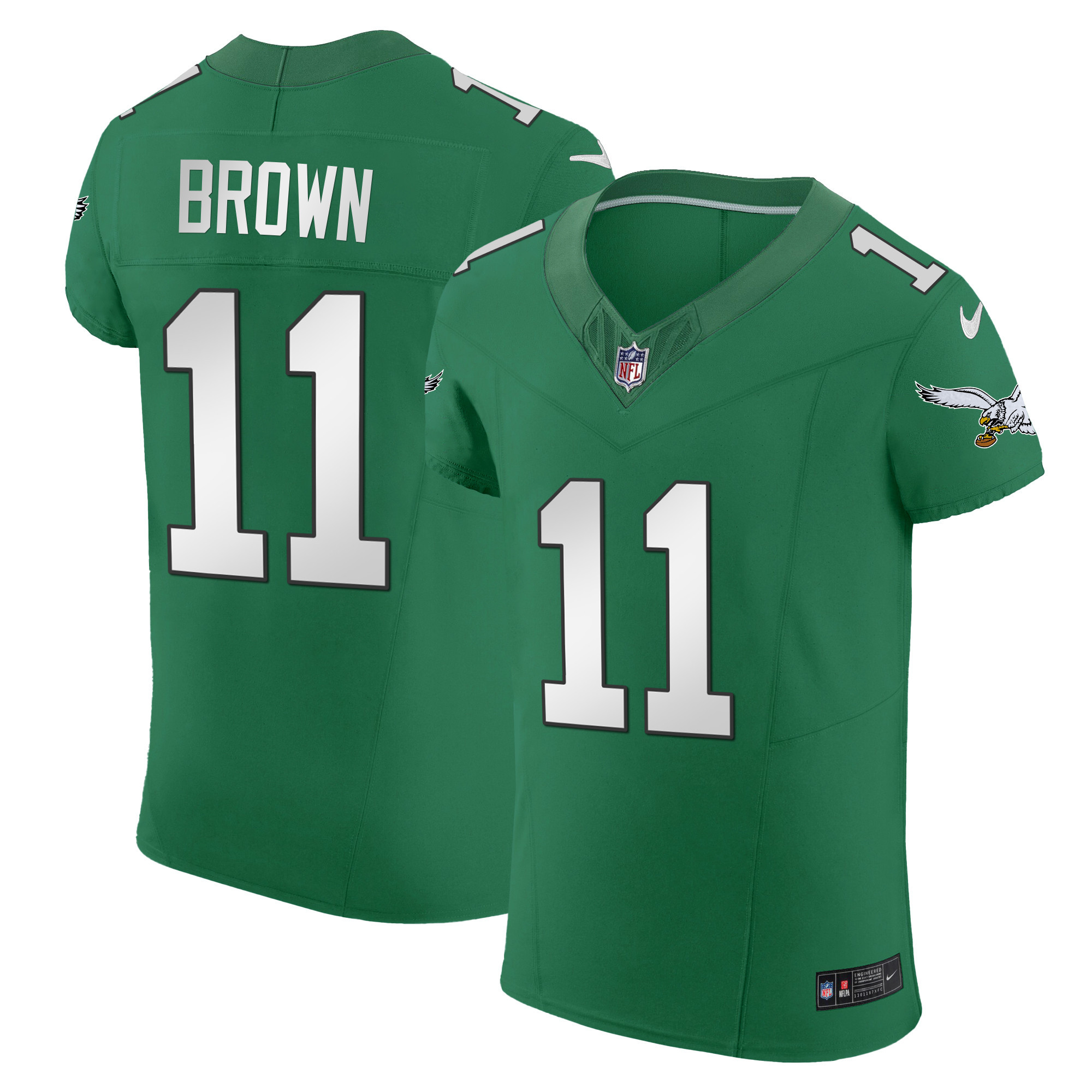 A.J. Brown Men's Philadelphia Eagles Kelly Green Vapor Elite Kelly Green Jersey - All Stitched