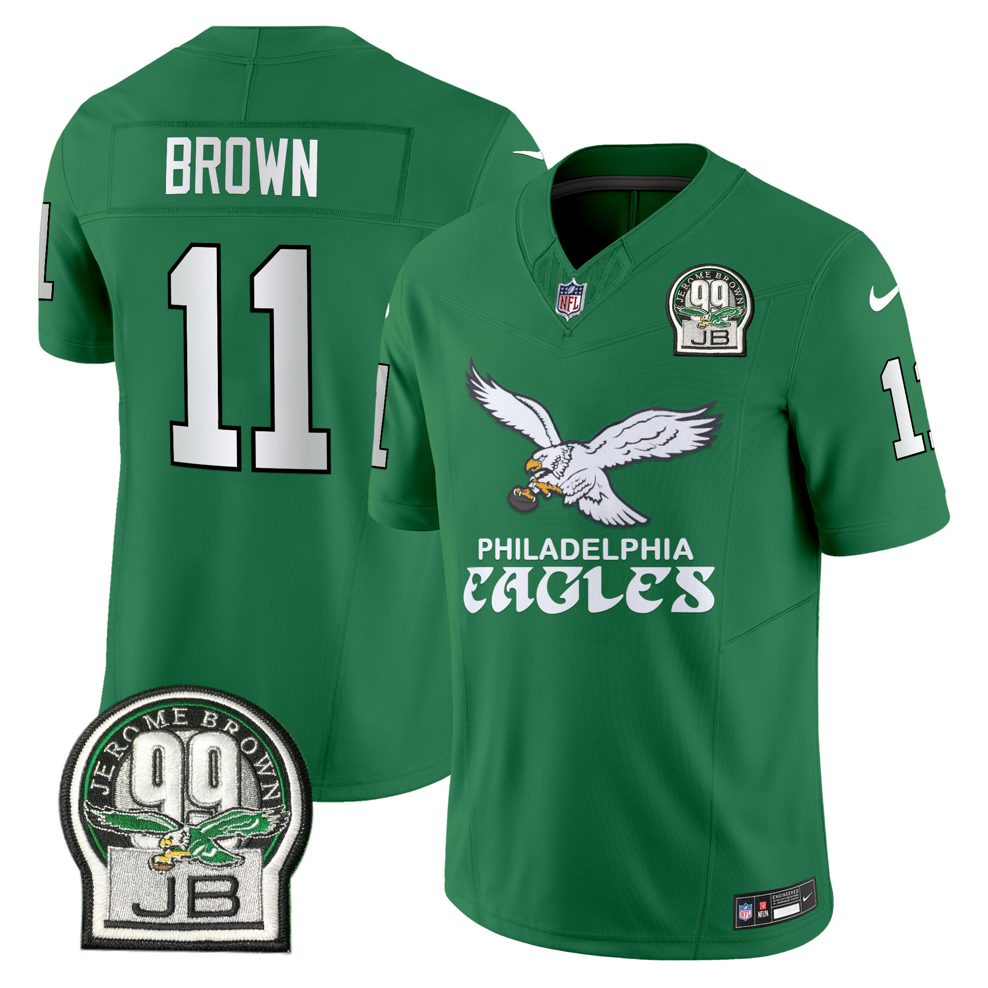 A.J. Brown Men's Philadelphia Eagles Kelly Green Vapor Limited Kelly Green Jersey - All Stitched