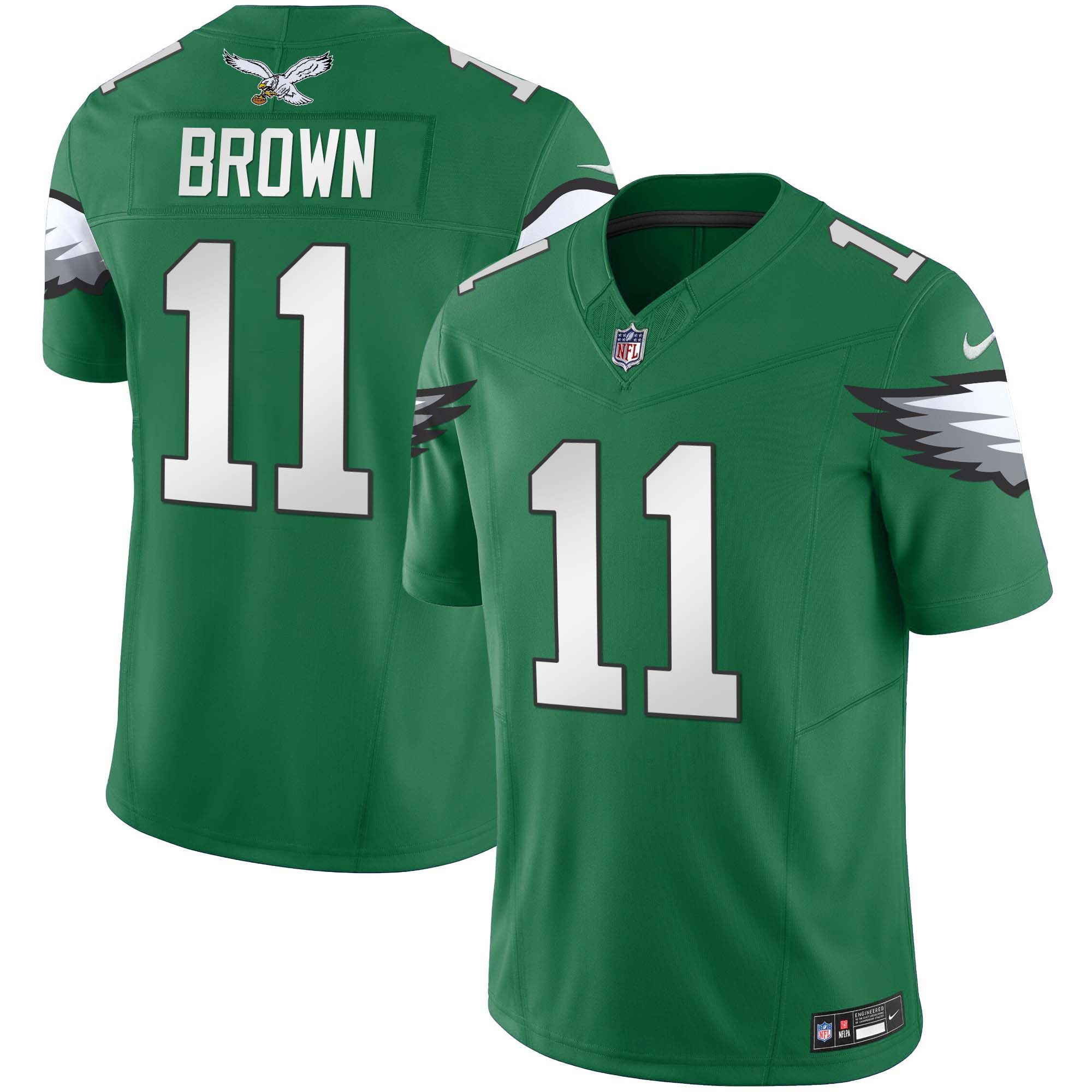 A.J. Brown Men's Philadelphia Eagles Kelly Green Vapor Limited Kelly Green Jersey - All Stitched