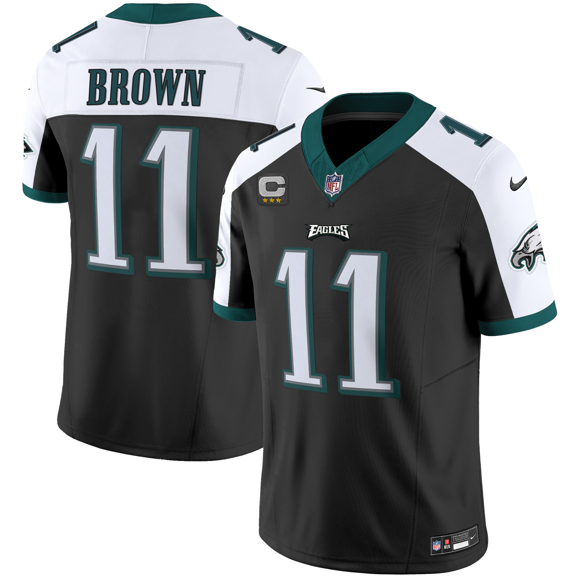 A.J. Brown Men's Philadelphia Eagles Vapor Limited Black Alternate Jersey - All Stitched