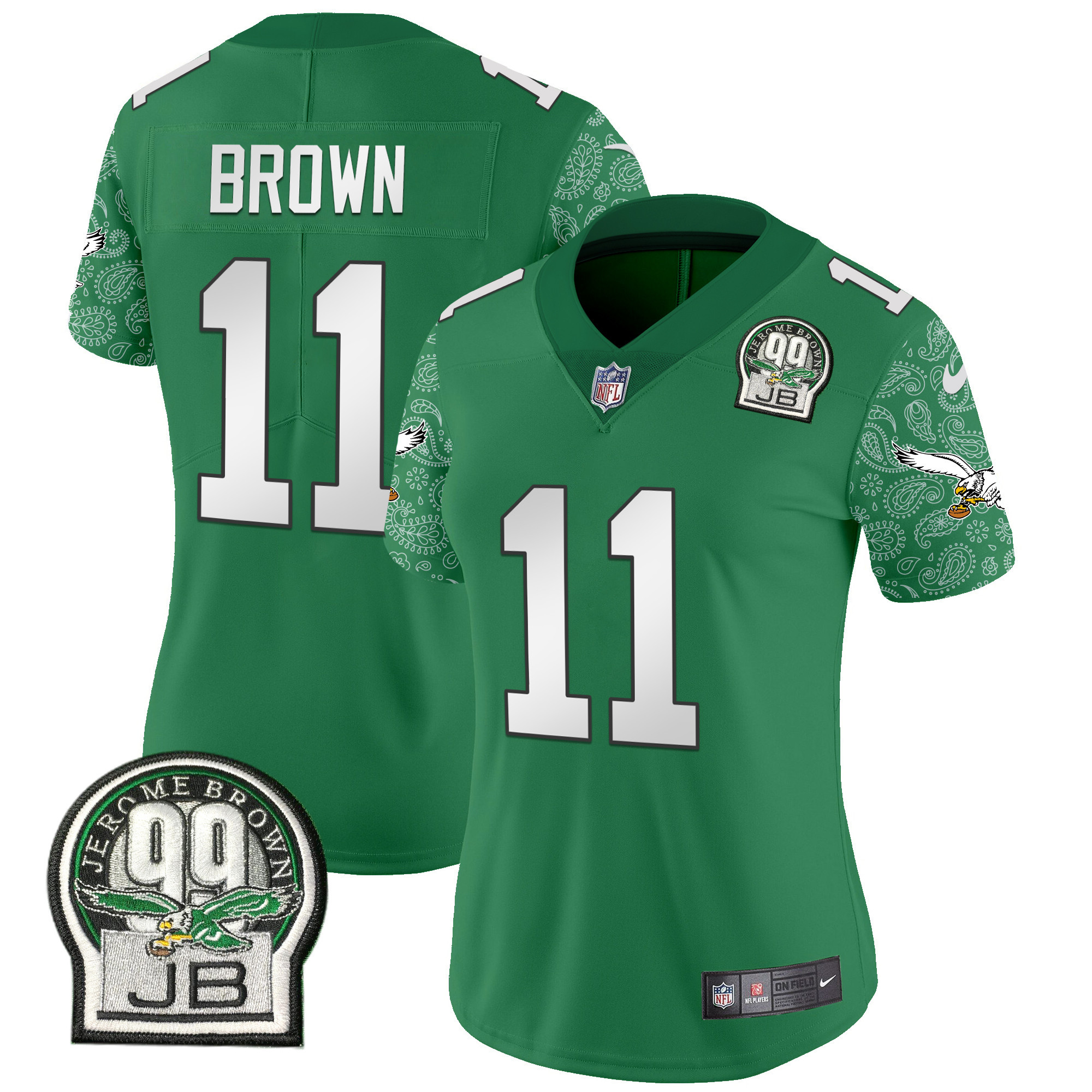 A.J. Brown Women's Philadelphia Eagles Kelly Green Vapor Limited Kelly Green Jersey - All Stitched