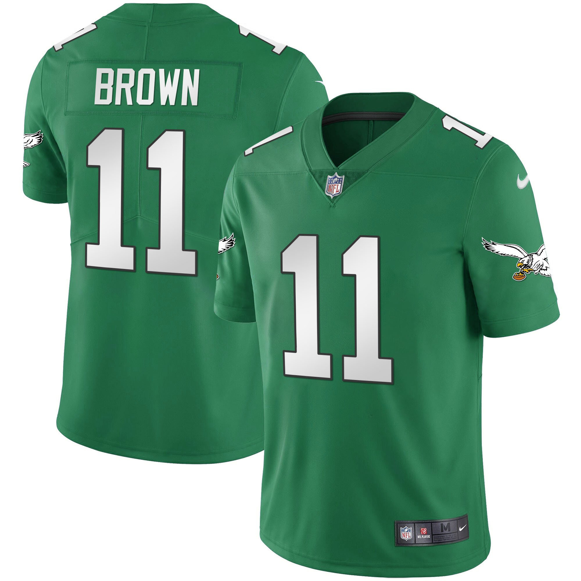 A.J. Brown Youth's Philadelphia Eagles Kelly Green Gold Kelly Green Jersey - All Stitched