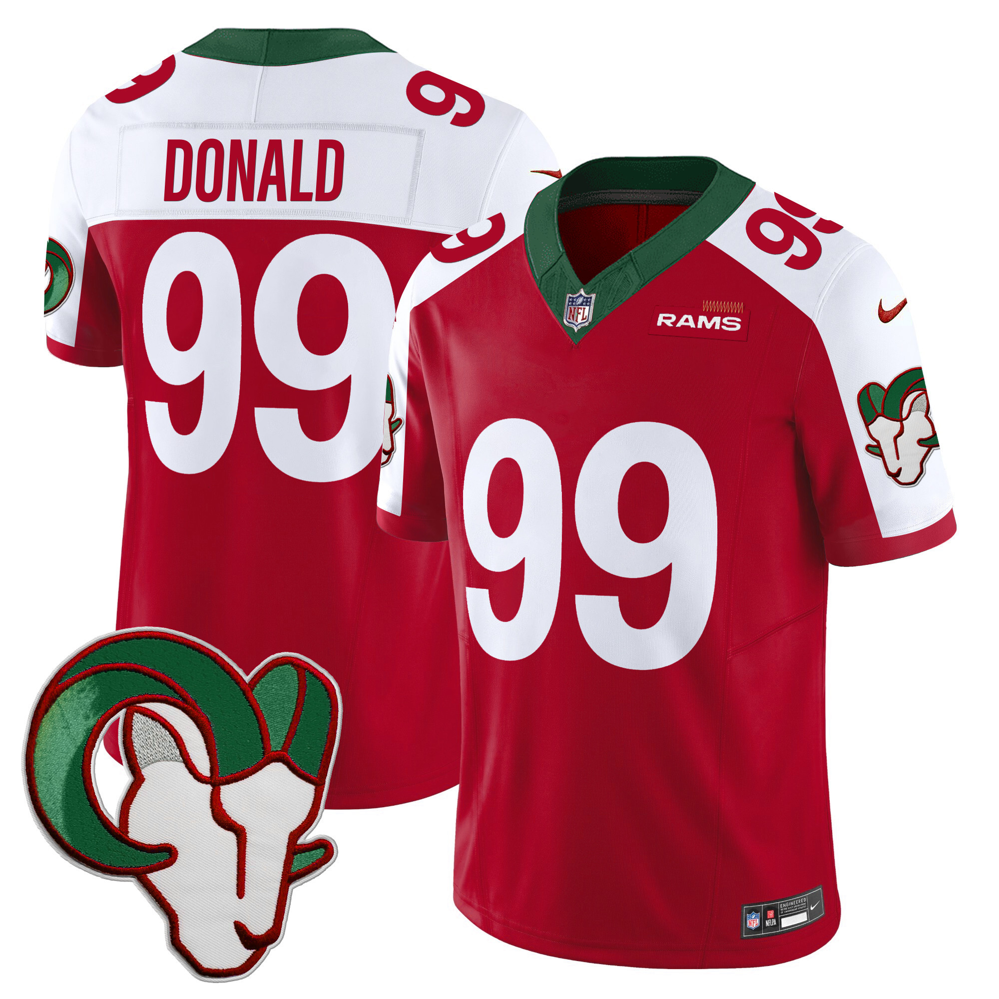 Aaron Donald Men's Los Angeles Rams Mexico Vapor Limited Red Alternate Jersey - All Stitched