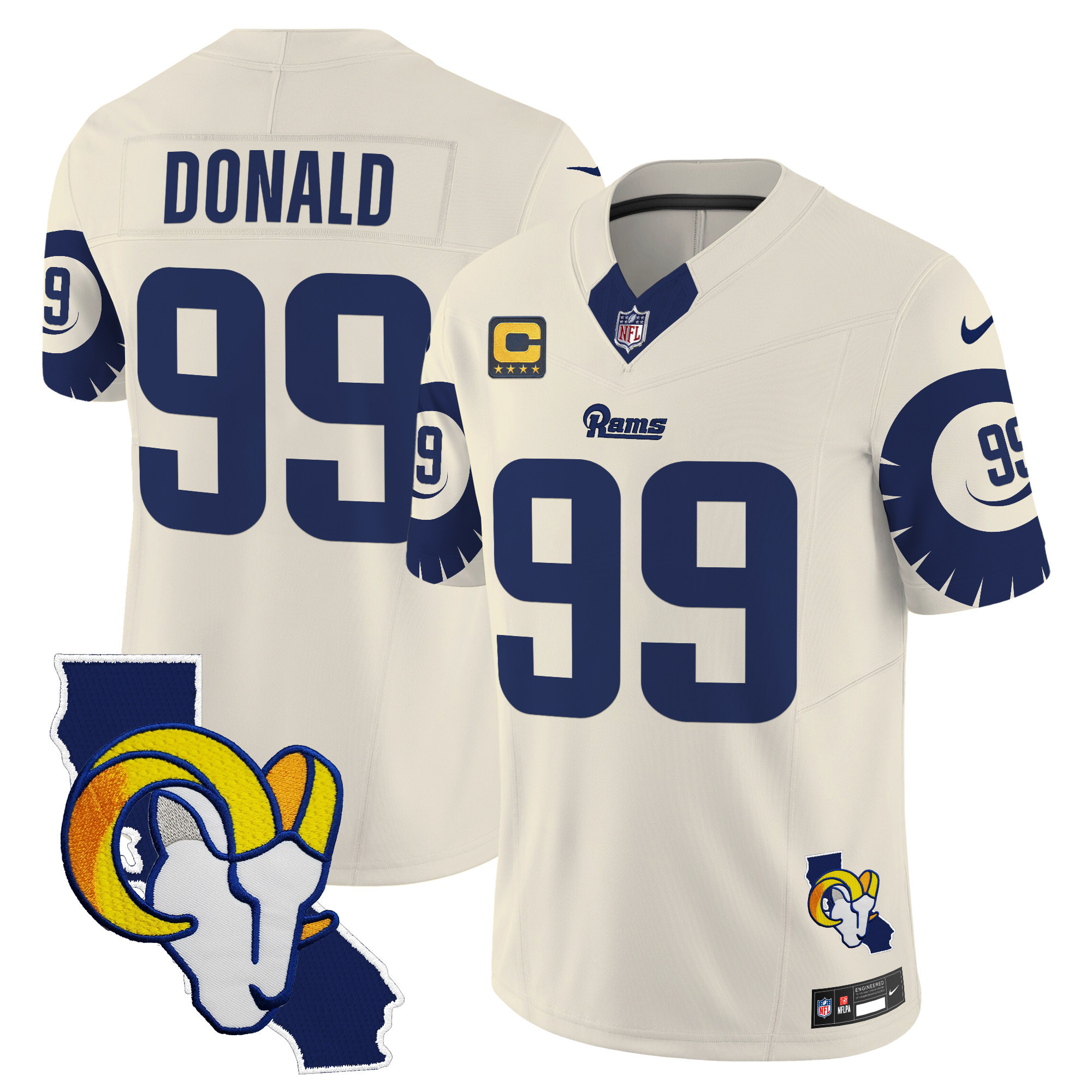Aaron Donald Men's Los Angeles Rams Special Vapor Limited Bone Jersey - All Stitched