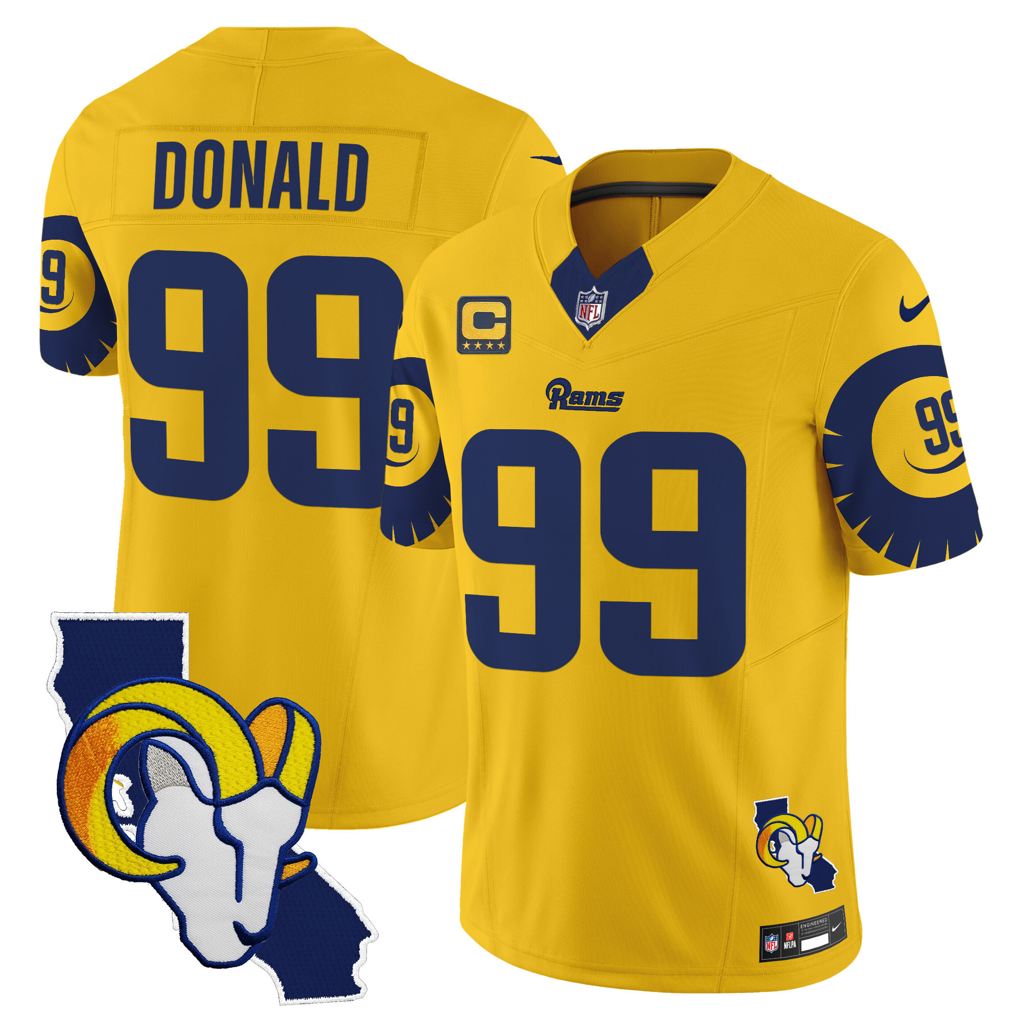Aaron Donald Men's Los Angeles Rams Special Vapor Limited Gold Jersey - All Stitched